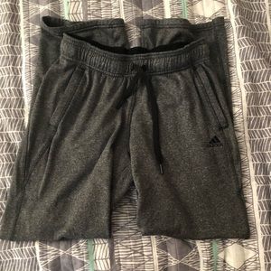 Heather gray adidas sweatpants